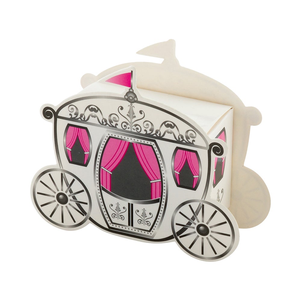 Boxes, Candy & Gift, 2.5 x 1.25 x 1.75 Inch, Paper, White, Princess Carriage,1 - 100 COUNT