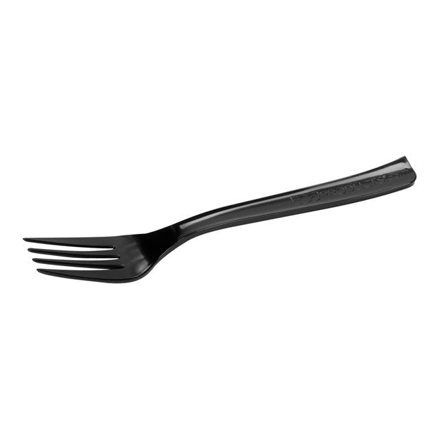 Forks, Plastic, Black, 6 Inch, 100% Recycled, 6 Linear Inch,20 - 50 COUNT