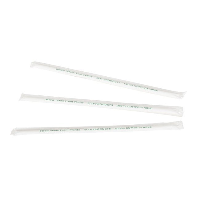 Straws, 7.75 Inch, Clear, Paper Wrapped,24 - 400 COUNT