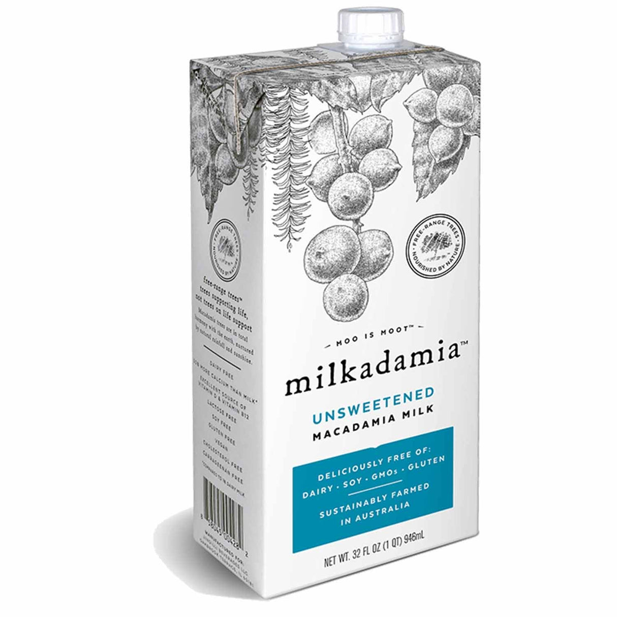 Milk, Macadamia, Unsweetened, Shelf-Stable,6 - 32 FLUID