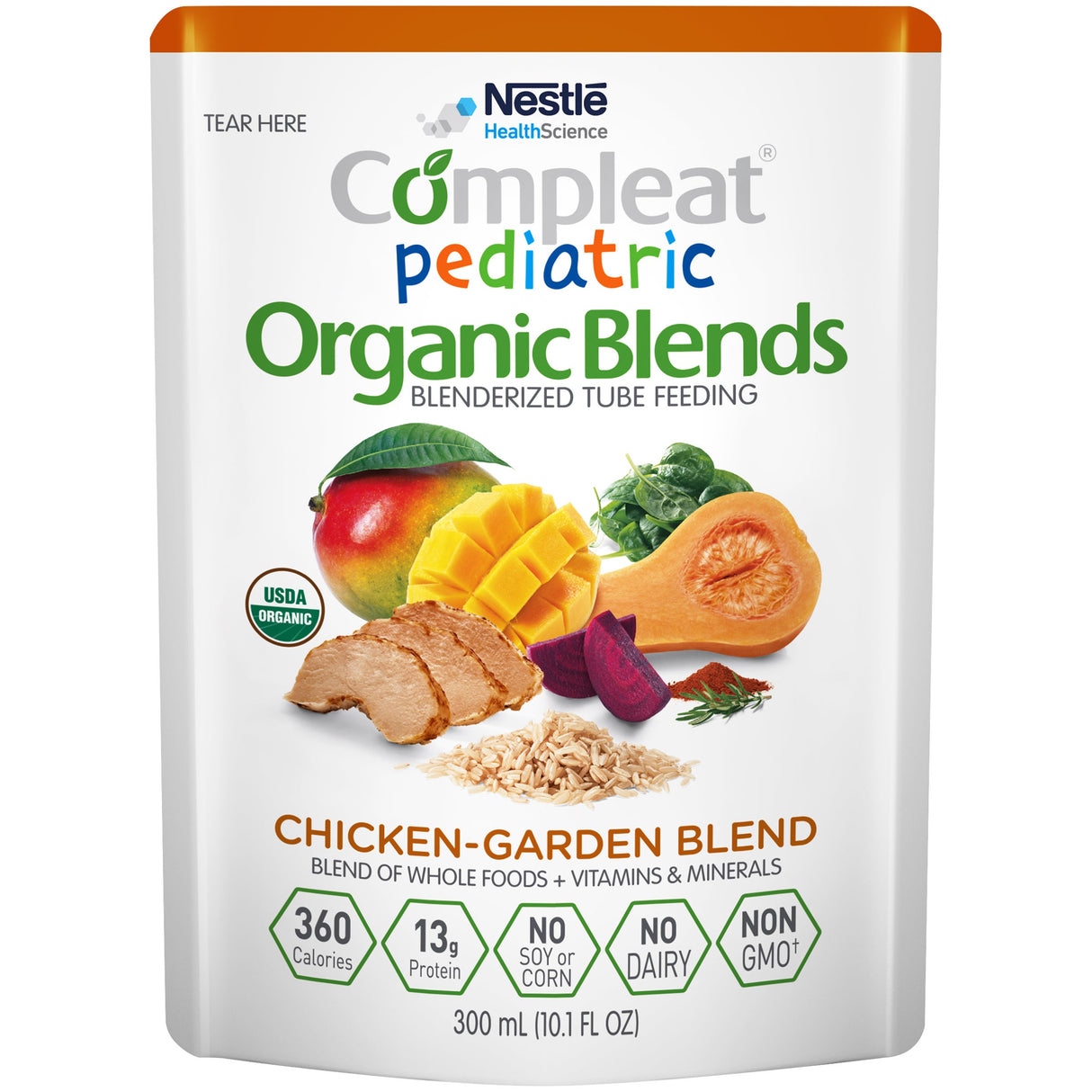 Pediatric Formula, Chicken & Garden, Organic, Pouch,24 - 10.1 FLUID