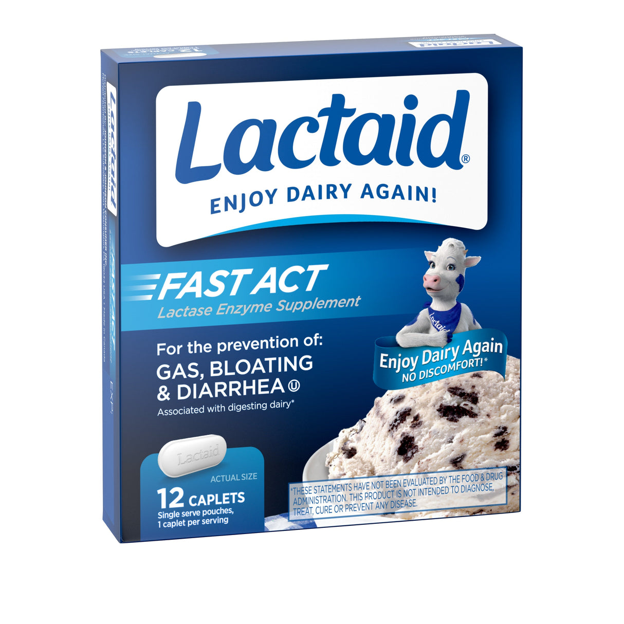 Supplement, Lactase Enzyme, Fast Act, Caplet,36 - 12 COUNT