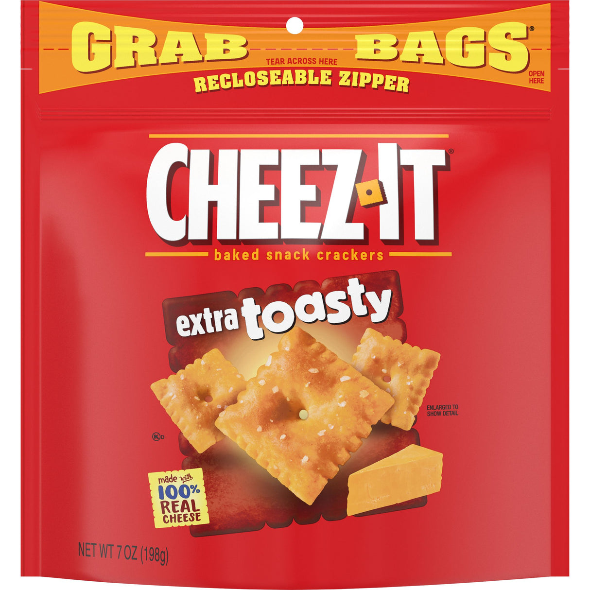 Crackers, Extra Toasty, Recloseable Grab Bag,6 - 7 OUNCE