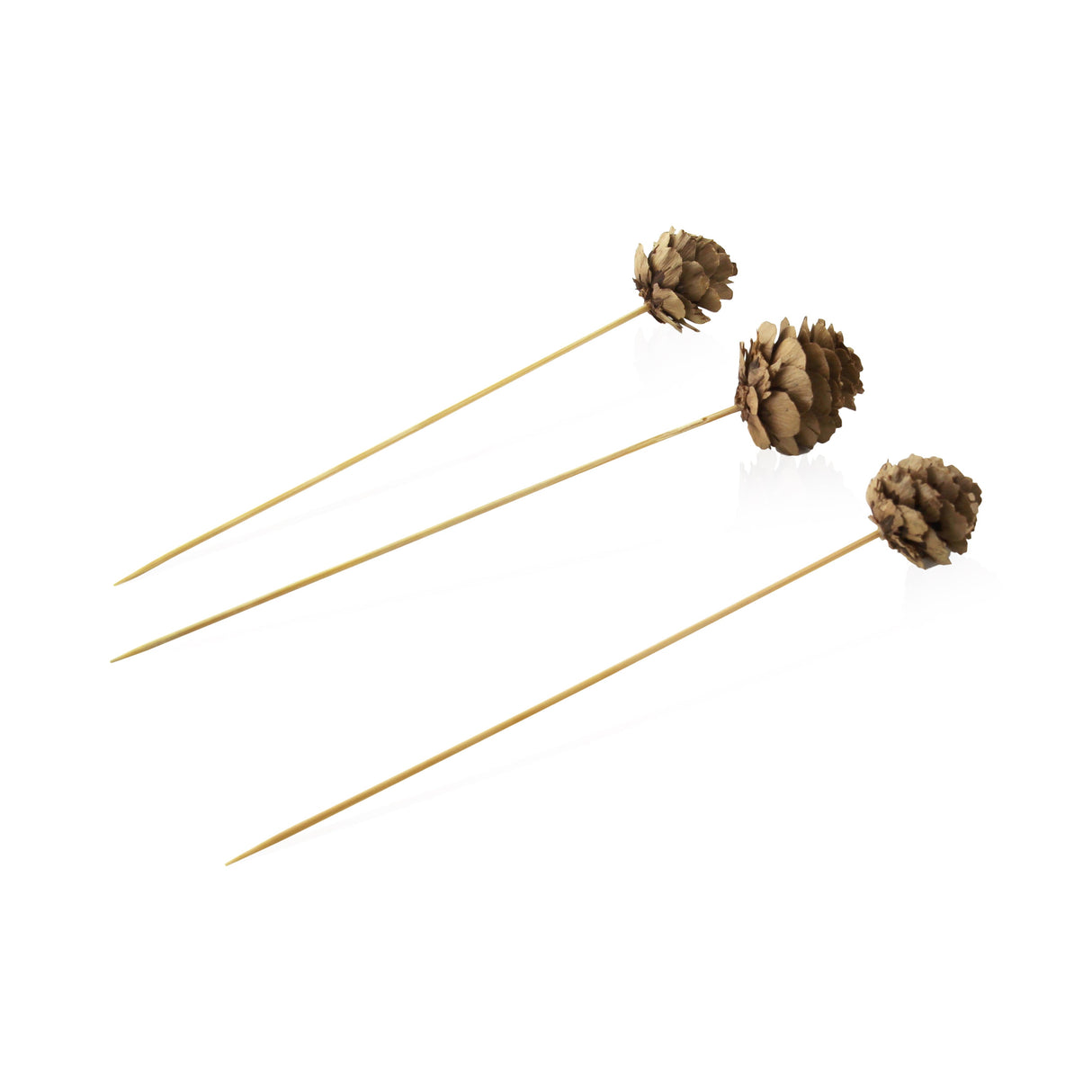 Skewers, 4 Inch, Bamboo, with Pine Cone, 4 Linear Inch,10 - 100 COUNT
