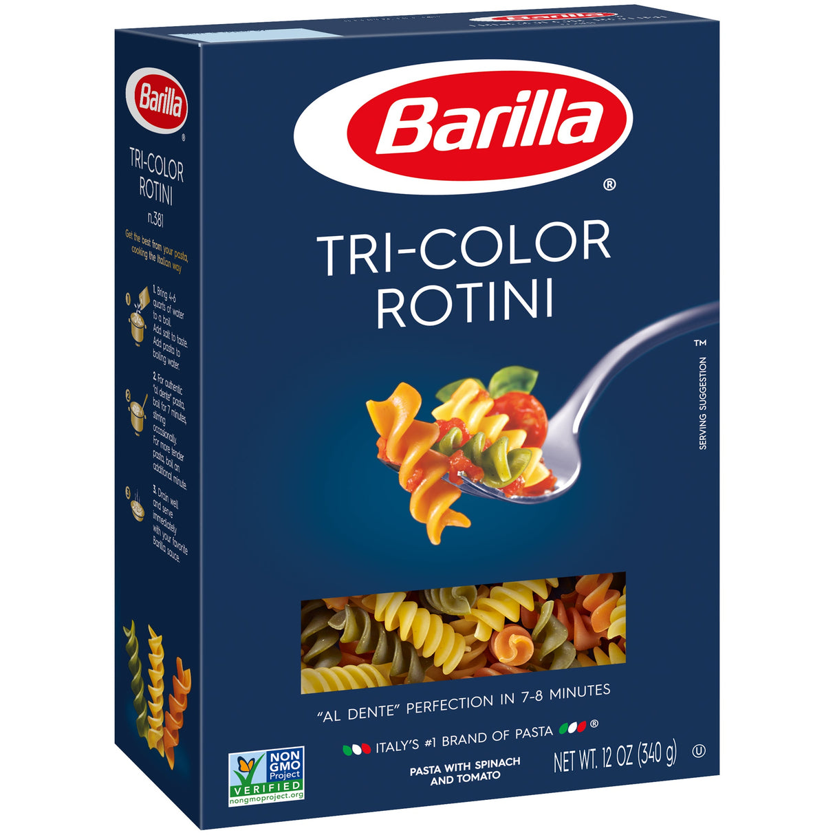 Pasta, Rotini, Tri-Color,16 - 12 OUNCE