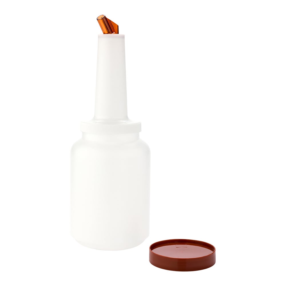 Pourer, Bar Lux, 2 Quart, Plastic, with Brown Spout & Lid, 2 Quart,1 - 1 EACH
