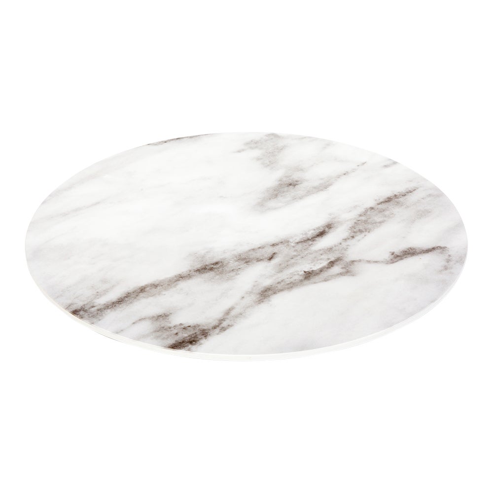 Platter, Serving, Voga Melamine, 13 x 0.5 Inch, White Faux Marble,1 - 1 EACH