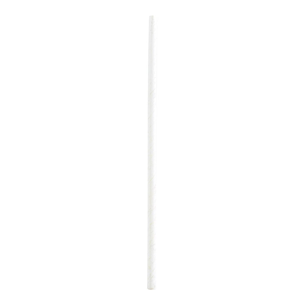Straws, 7.75 Inch, Paper, White, Biodegradeable, 7.75 Linear Inch,1 - 1000 COUNT
