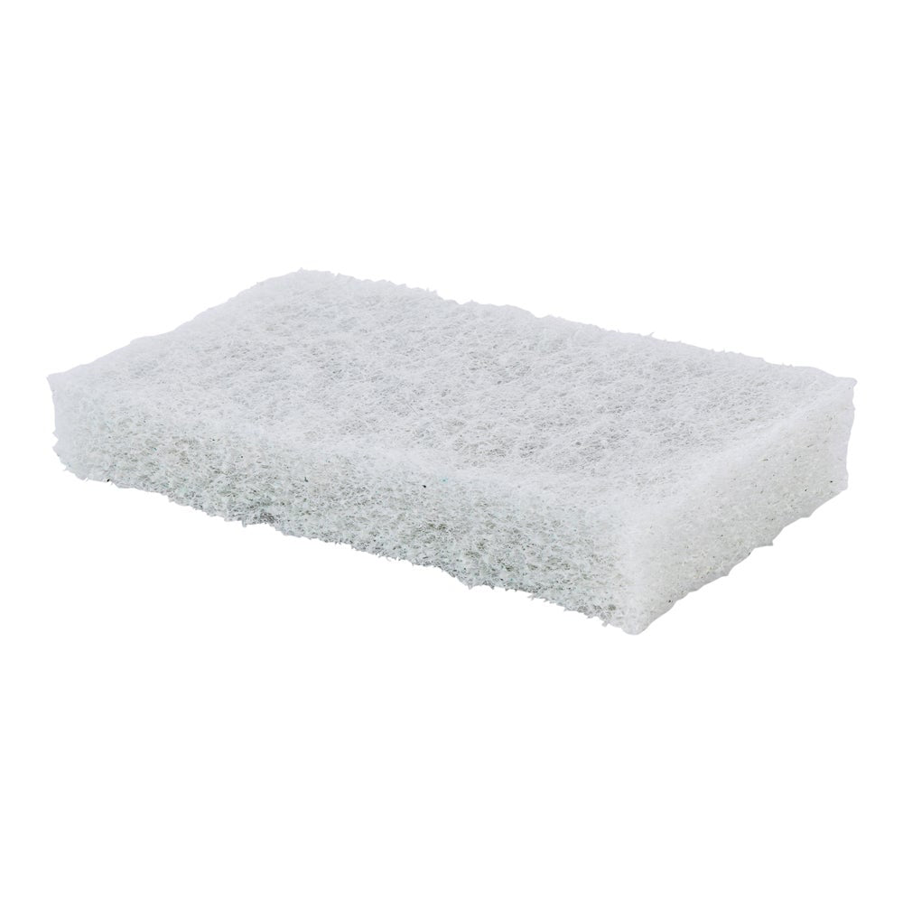 Scouring Pads, Light Duty, Multi-Purpose, White, 6 x 3.5 x 1 Inch,1 - 10 COUNT