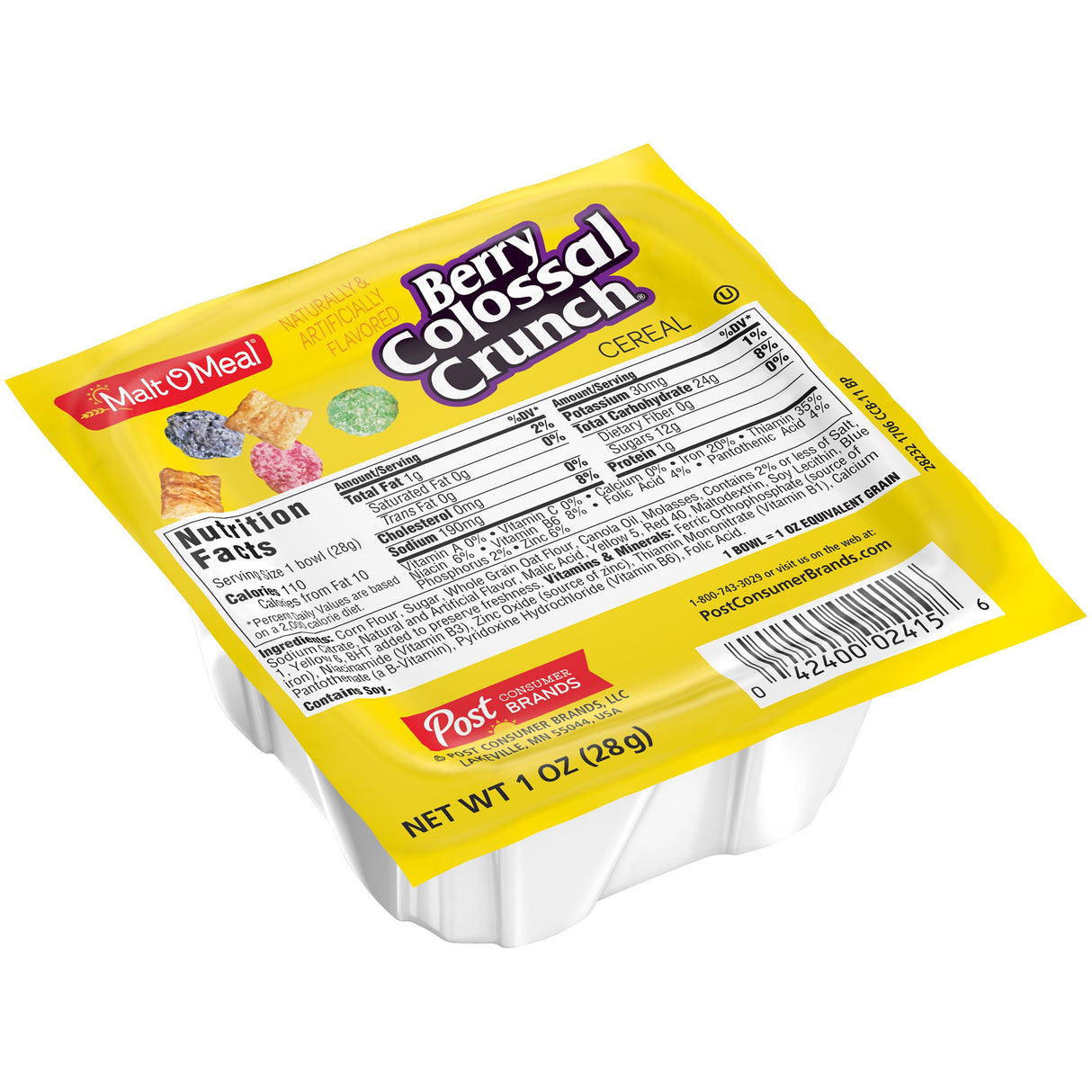 Cereal, Berry Colossal Crunch, Bowl Pack,96 - 1 OUNCE