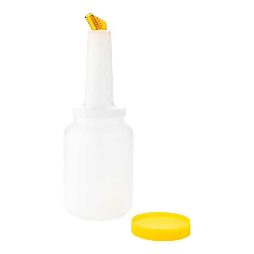 Pourer, Bar Lux, 2 Quart, Plastic, with Yellow Spout & Lid, 2 Quart,1 - 1 EACH