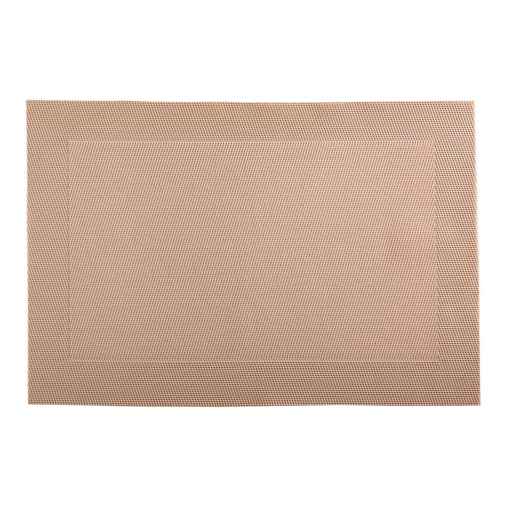 Placemats, Geneva Frame 16 x 12 Inch, Woven, Desert Sand, Vinyl,1 - 6 COUNT