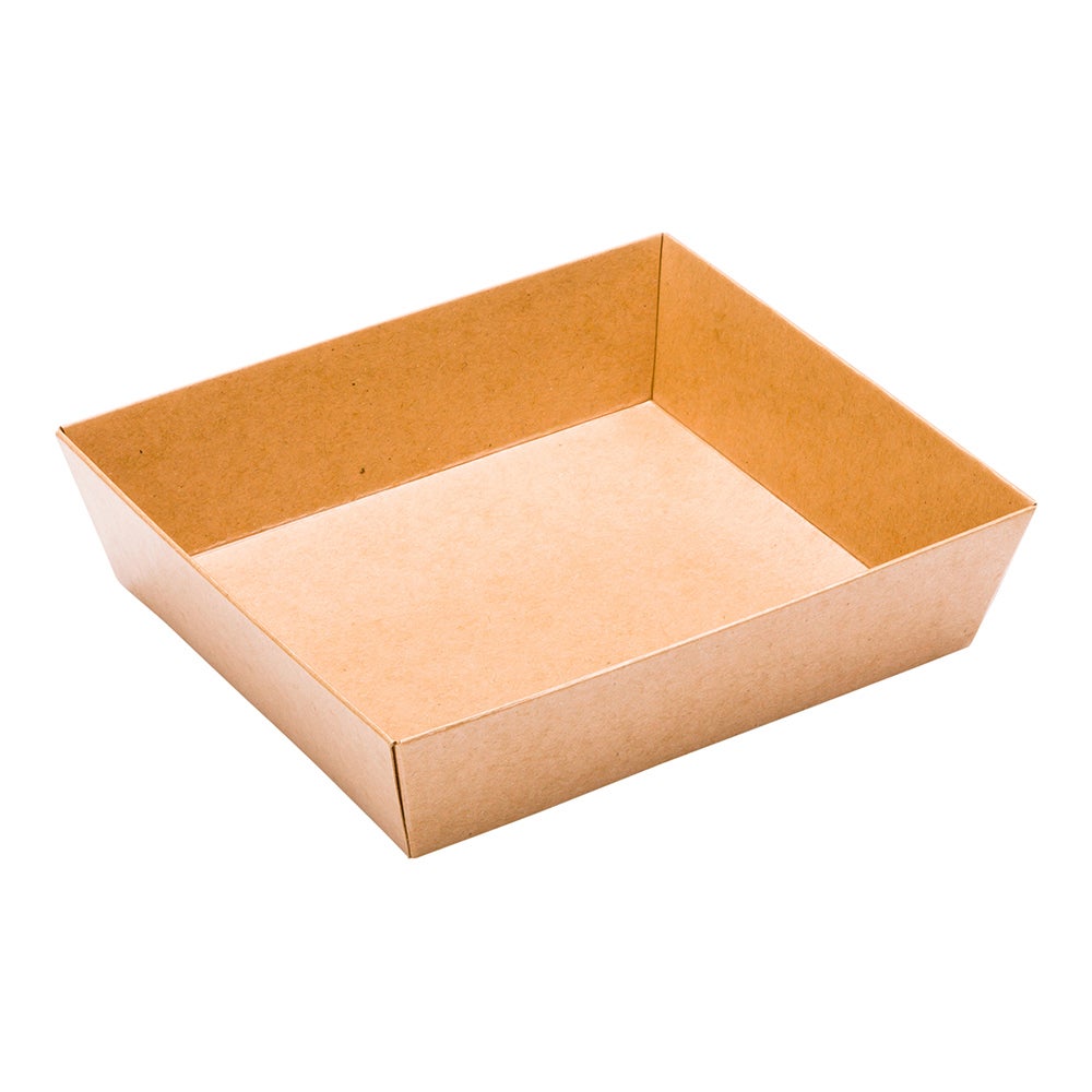 Containers, Tetra Sushi, 5 x 4.5 x 1.5 Inch, Paper, Kraft,1 - 100 COUNT