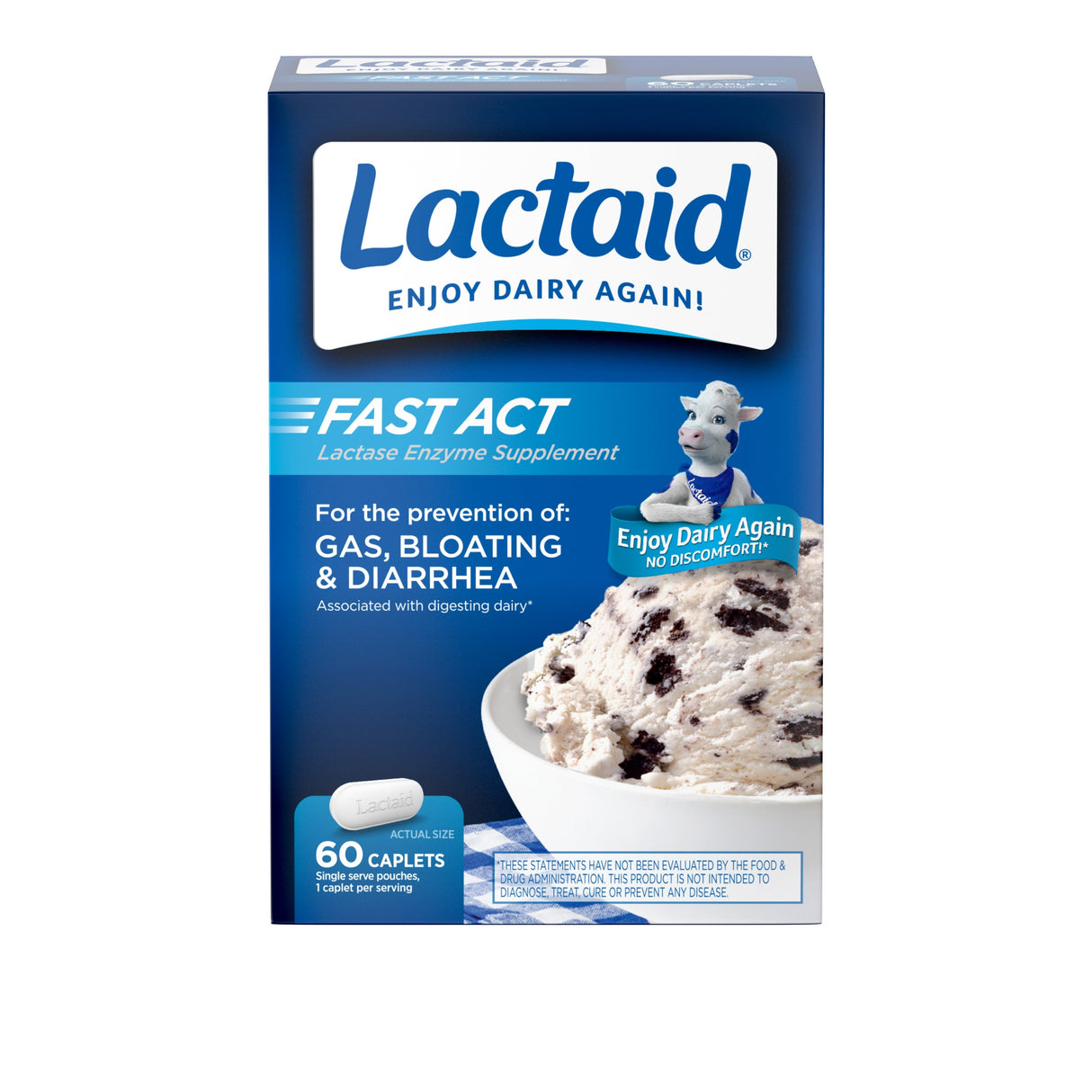 Supplement, Lactase Enzyme, Fast Act, Caplet,24 - 60 COUNT