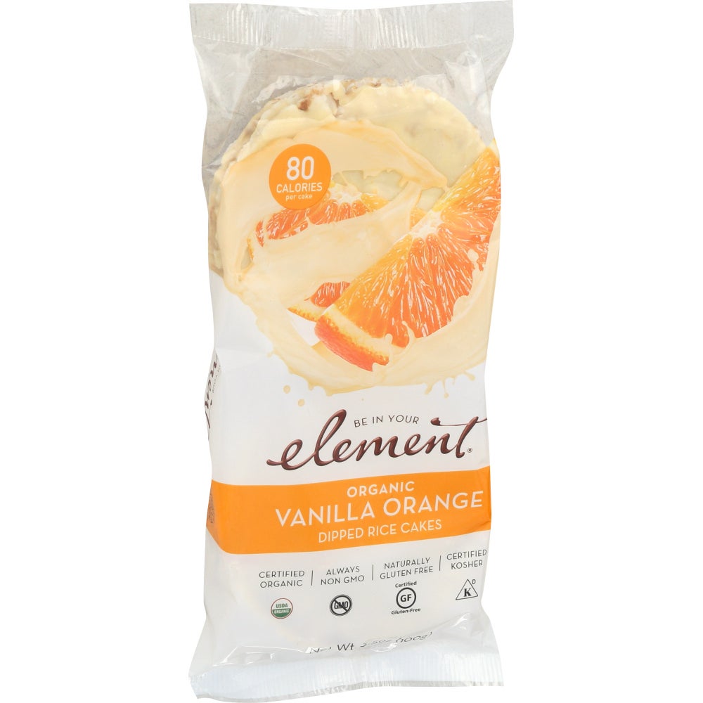 Rice Cakes, Vanilla Orange, Dipped, Ready-to-Eat,6 - 3.5 OUNCE