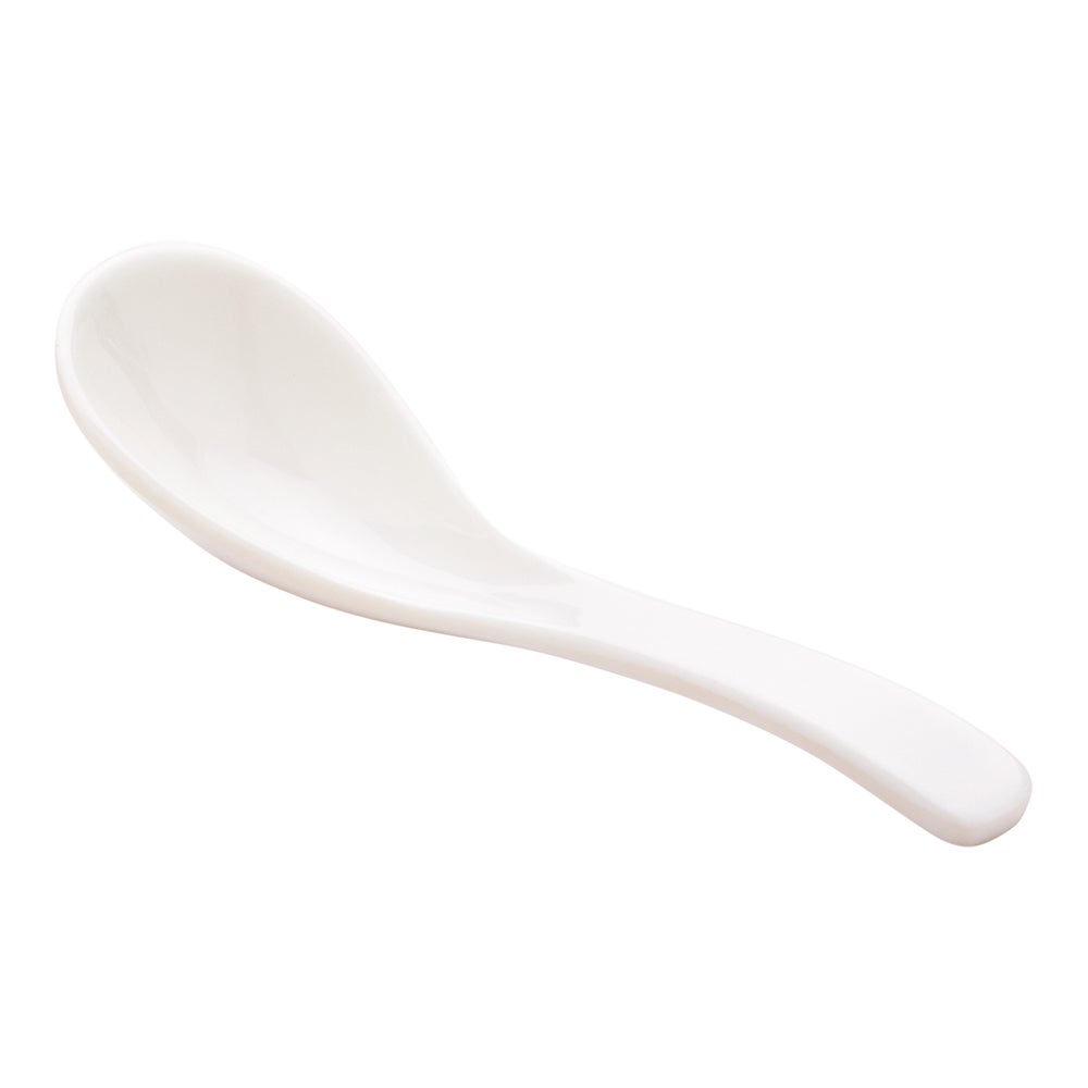 Spoons, Soup, Voga Melamine, 5 x 1.5 x 1 Inch, White,1 - 10 COUNT