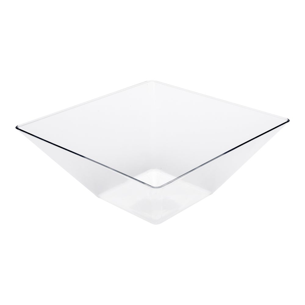Bowls, Serving, 56 Ounce, Plastic, Clear, Square, Shatter-Resistant,1 - 25 COUNT