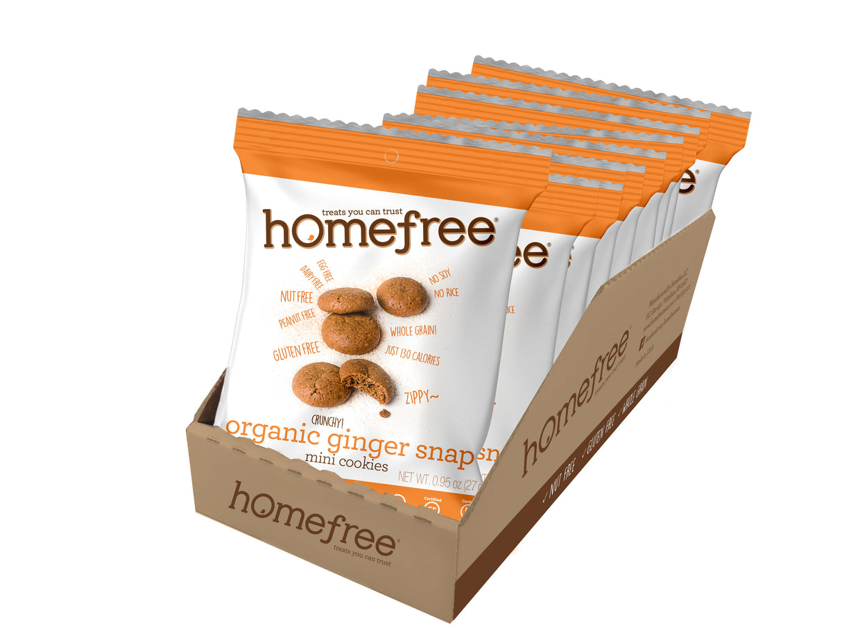 Cookies, Ginger Snap, Mini, Single-Serve, Shelf-Stable,10 - 0.95 OUNCE