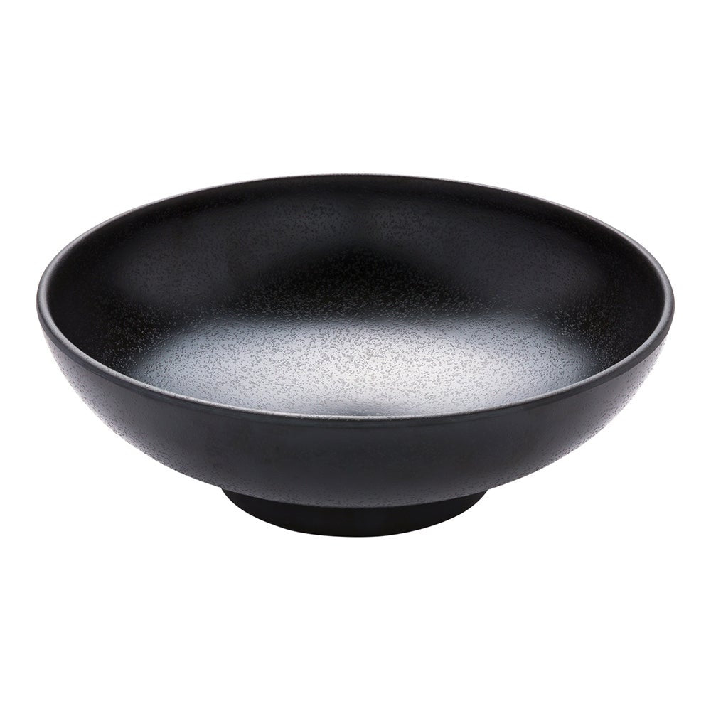 Bowls, Large, Voga Japonais Melamine, 27 Ounce, 9 x 2.5 Inch, Black Faux Stone, Speckled, 27 Ounce,1 - 2 COUNT