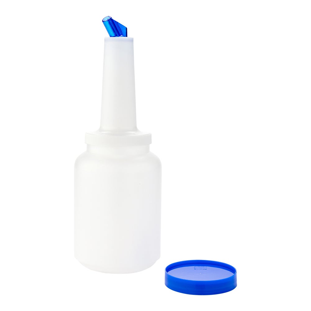 Pourer, Bar Lux, 2 Quart, Plastic, with Blue Spout & Lid, 2 Quart,1 - 1 EACH