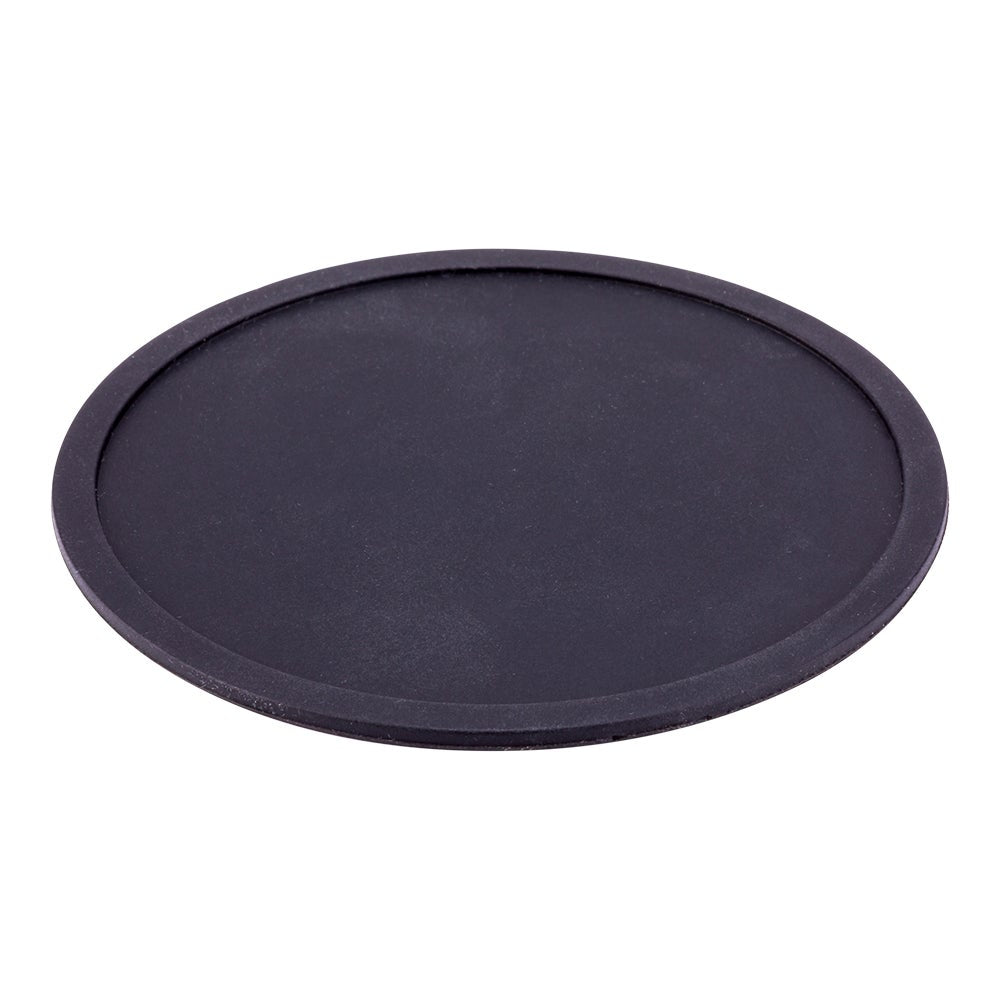 Coasters, 4 x 0.25 Inch, Black, Silicone, Non-Slip,1 - 6 COUNT