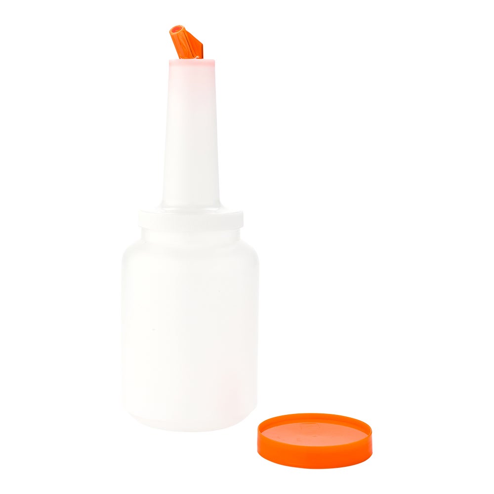 Pourer, Bar Lux, 2 Quart, Plastic, with Orange Spout & Lid, 2 Quart,1 - 1 EACH
