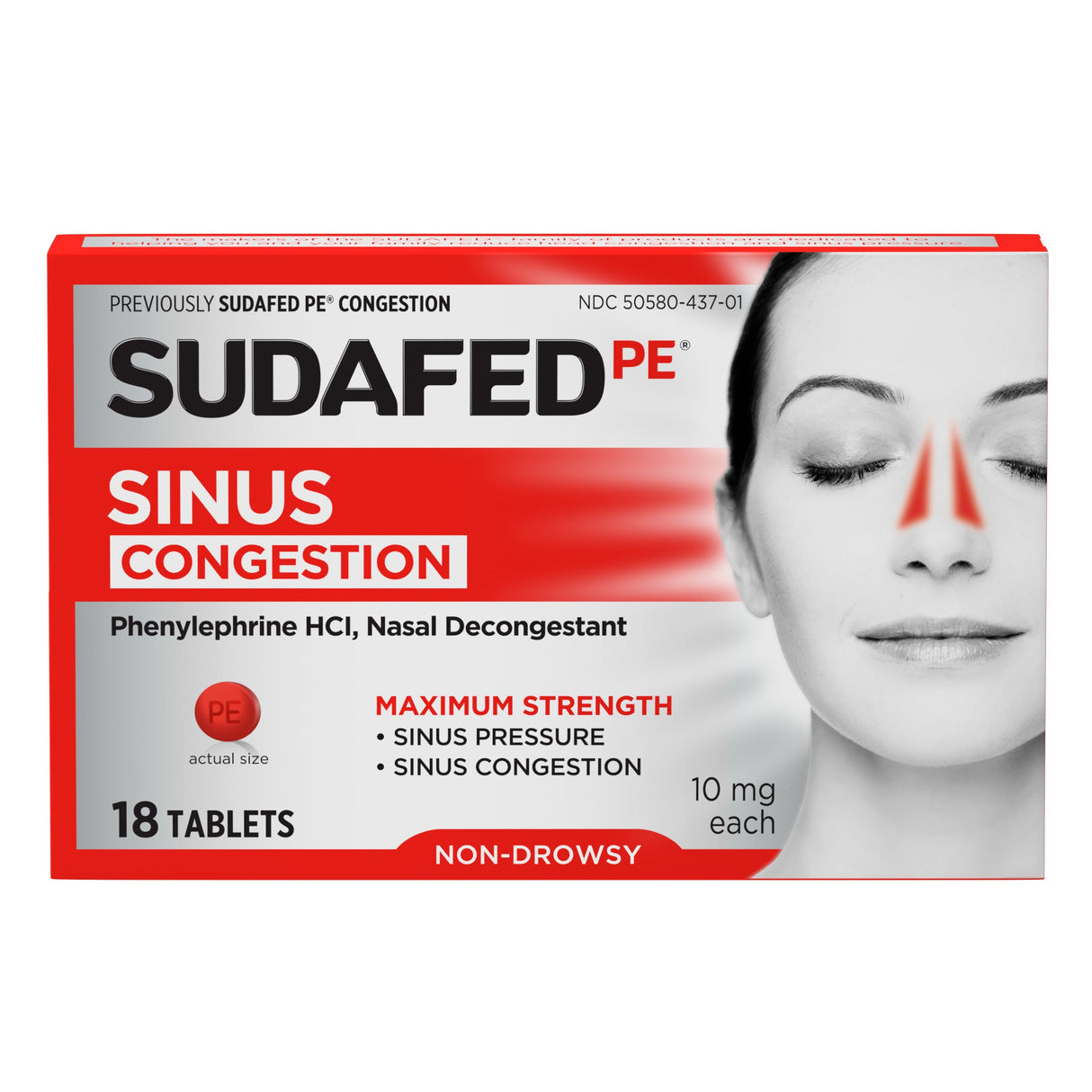 Supplements, Sinus COngestion, Non-Drowsy, Tablets,72 - 18 COUNT