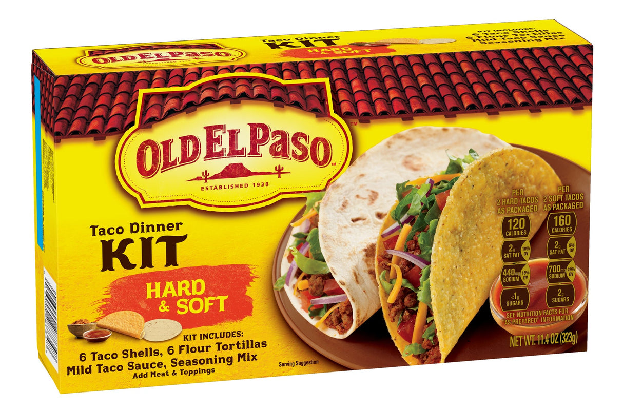Kit, Taco Dinner, with Hard & Soft Shells,12 - 11.4 OUNCE