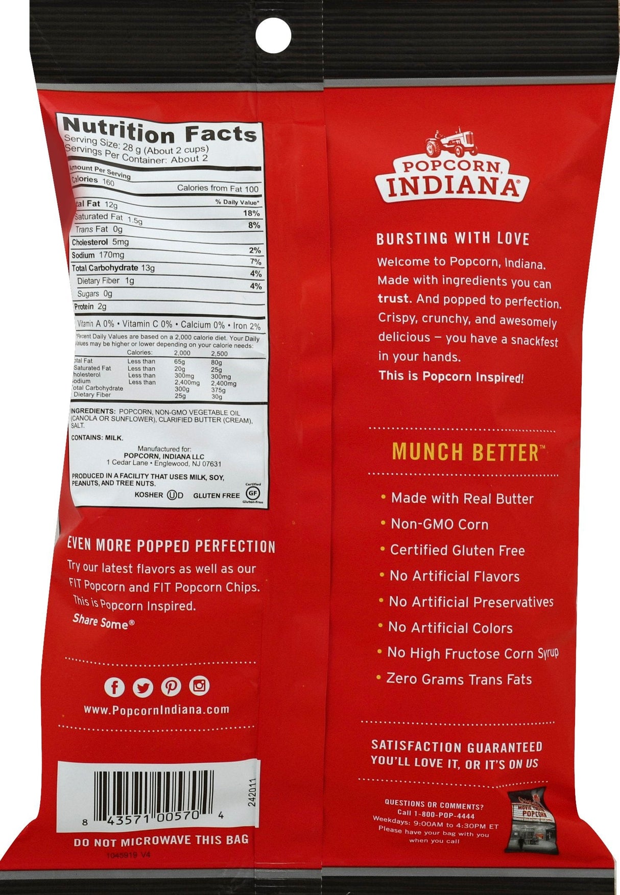 Popcorn, Movie Theater Butter, Single-Serve,6 - 1.5 OUNCE