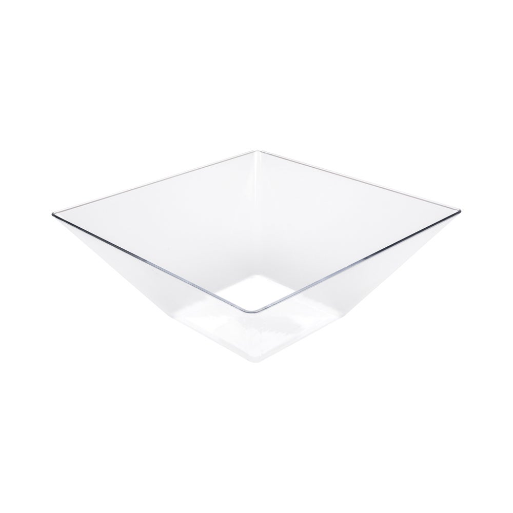 Bowls, Serving, 90 Ounce, Plastic, Clear, Square, Shatter-Resistant,1 - 25 COUNT