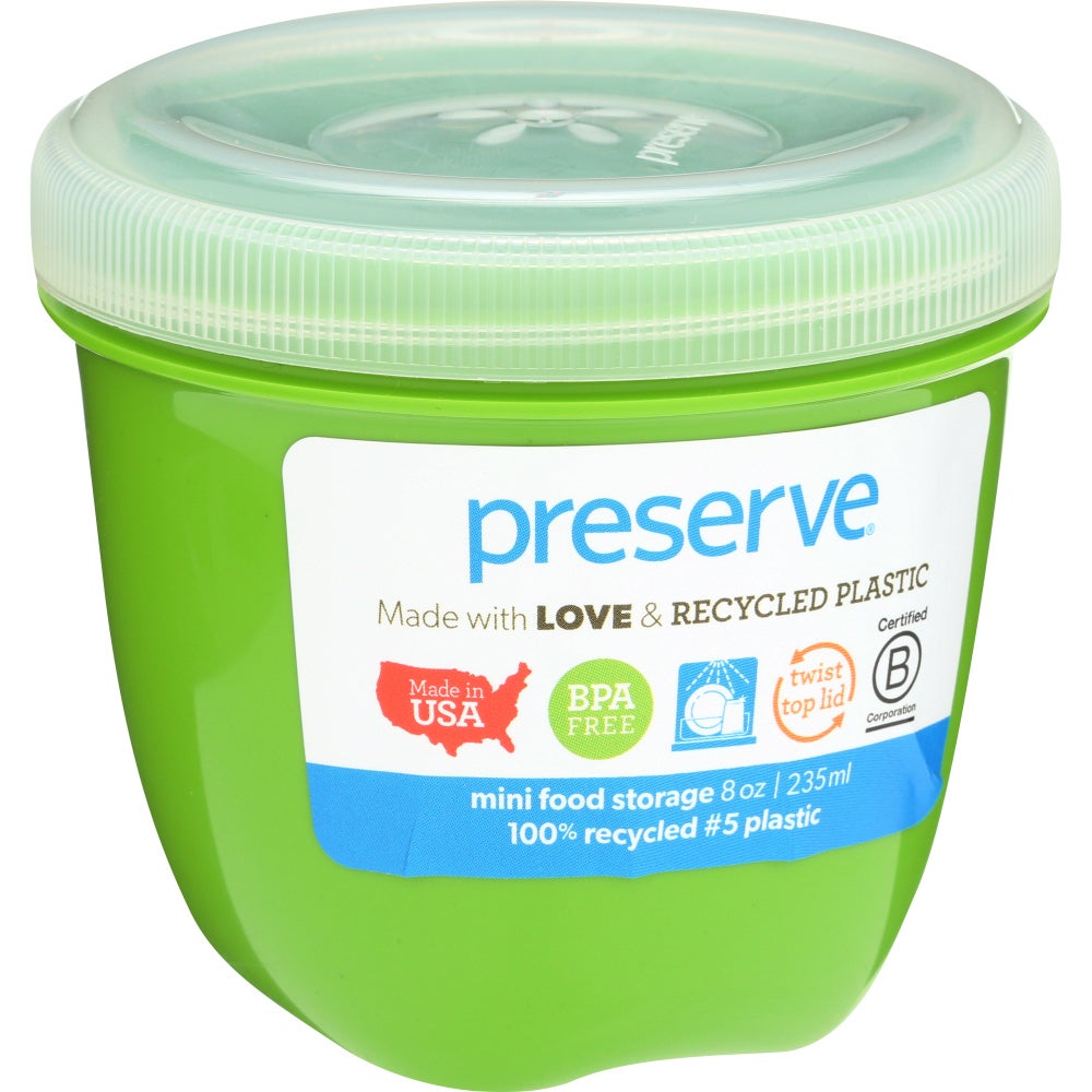 Containers, Food Storage, 8 Ounce, Mini Round, Apple Green, 8 Ounce,12 - 1 EACH