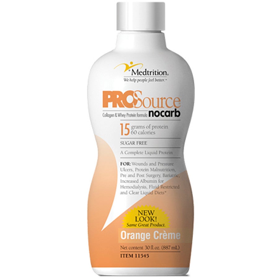 Supplement, Liquid Protein Drink, No Carb, Orange,4 - 30 FLUID