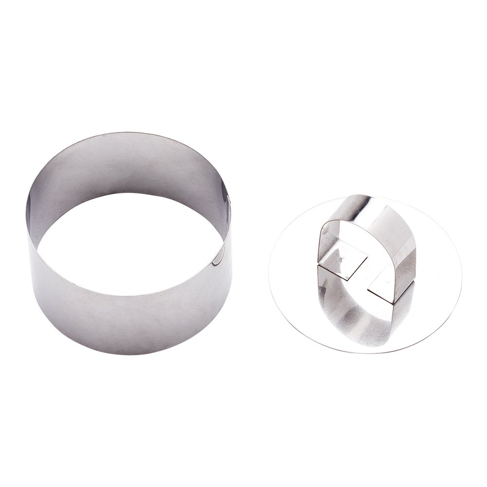 Ring Mold, Pastry, Pastry Tek 3 x 1.6 Inch, Round, Stainless Steel, with Press,1 - 1 EACH