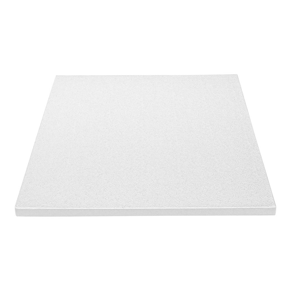 Cake Drum Board, Pastry Tek 10 x 10 x 0.5 Inch, Cardboard, White, Square,1 - 1 EACH