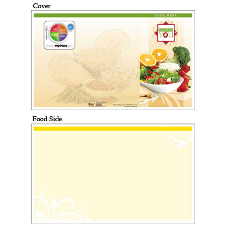 Menu Jackets, 8.5 x 14 Inch, Yellow, Blank, Especially-for-You,1 - 250 COUNT