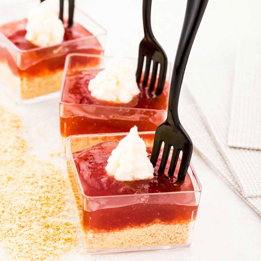 Forks, Plastic, Black, 4 Inch, 4 Linear Inch,1 - 500 COUNT