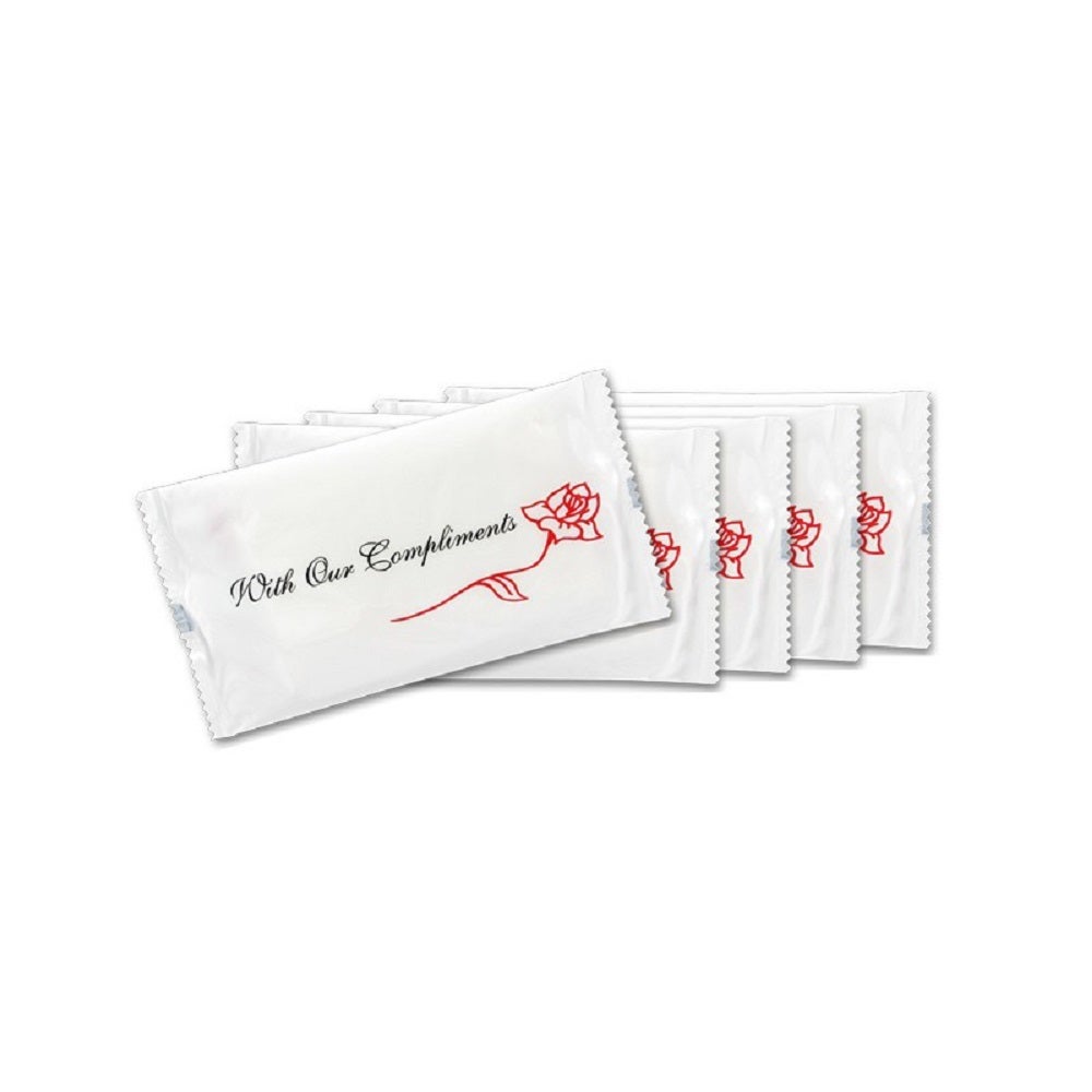 Wipes, Rose, 7 x 10 Inch, Lemon Scented, Individually Wrapped,1 - 1000 COUNT