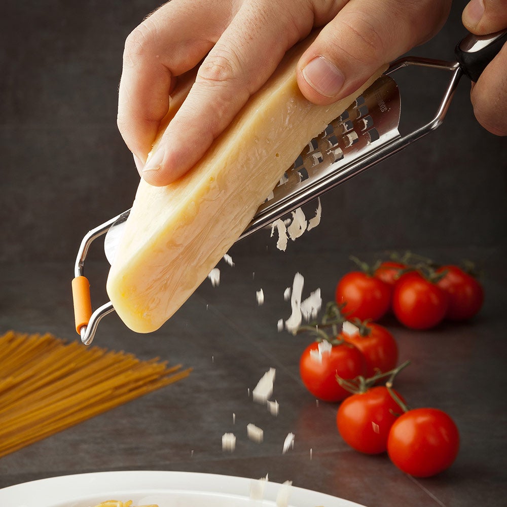 Grater, Cheese, Coarse, 12 Inch, Stainless Steel, with Black Plastic Handle, 12 Linear Inch,1 - 1 EACH