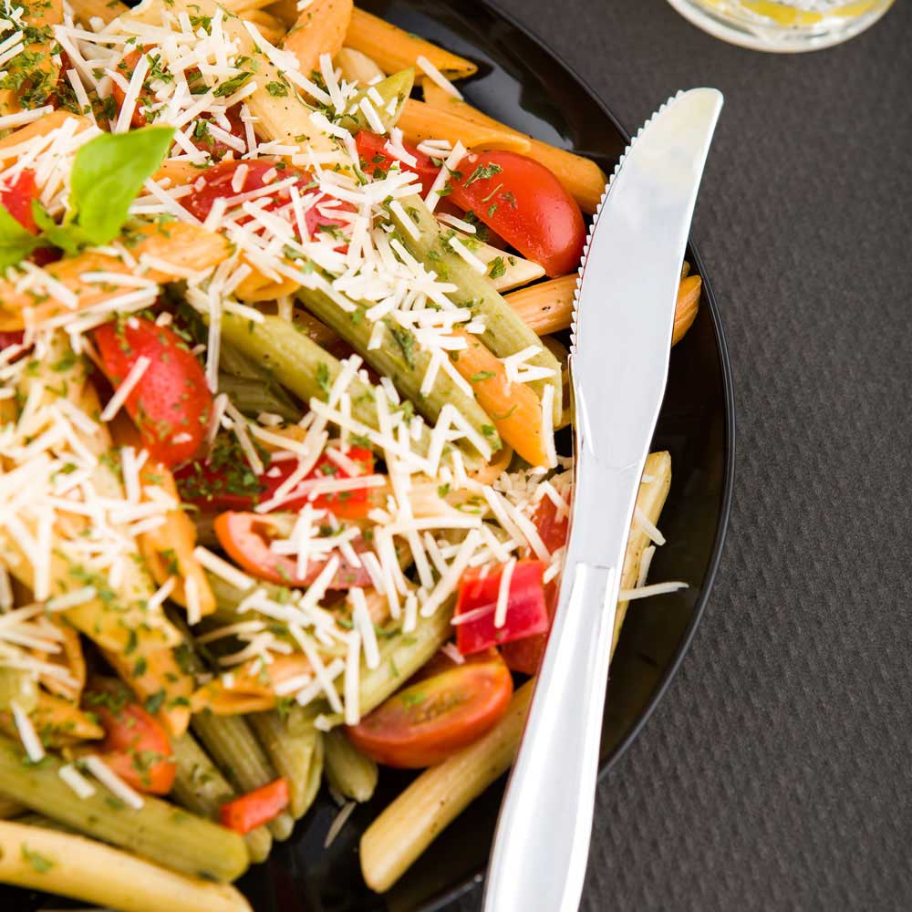 Knives, Argento, Plastic, Silver, 7.8 Linear Inch,1 - 250 COUNT