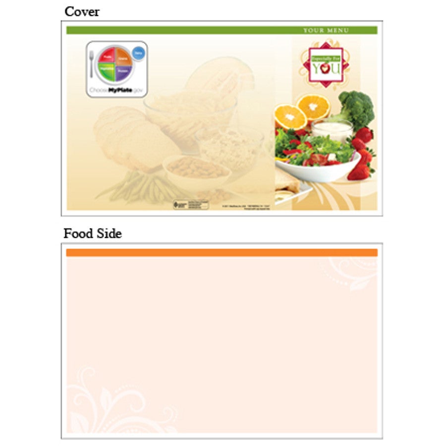 Menu Jackets, 8.5 x 14 Inch, Orange, Blank, Especially-for-You,1 - 250 COUNT