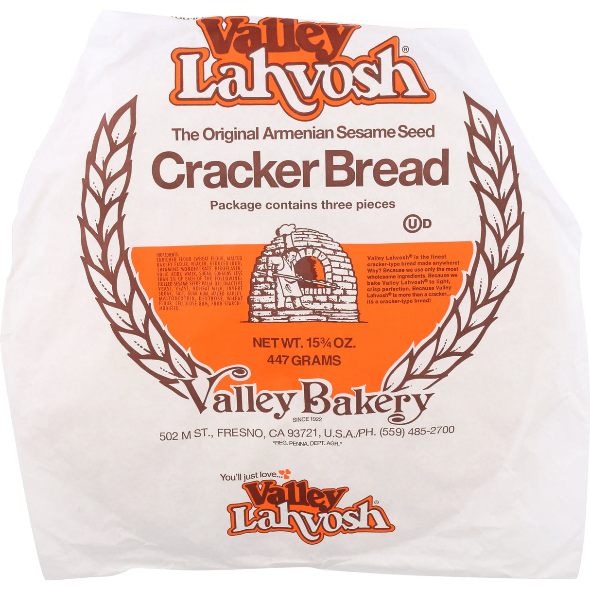 Cracker Bread, Sesame Seed, Original,7 - 15.75 OUNCE