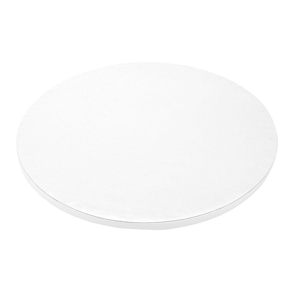 Cake Drum Board, Pastry Tek 12 x 12 x 0.5 Inch, Cardboard, White, Round,1 - 1 EACH