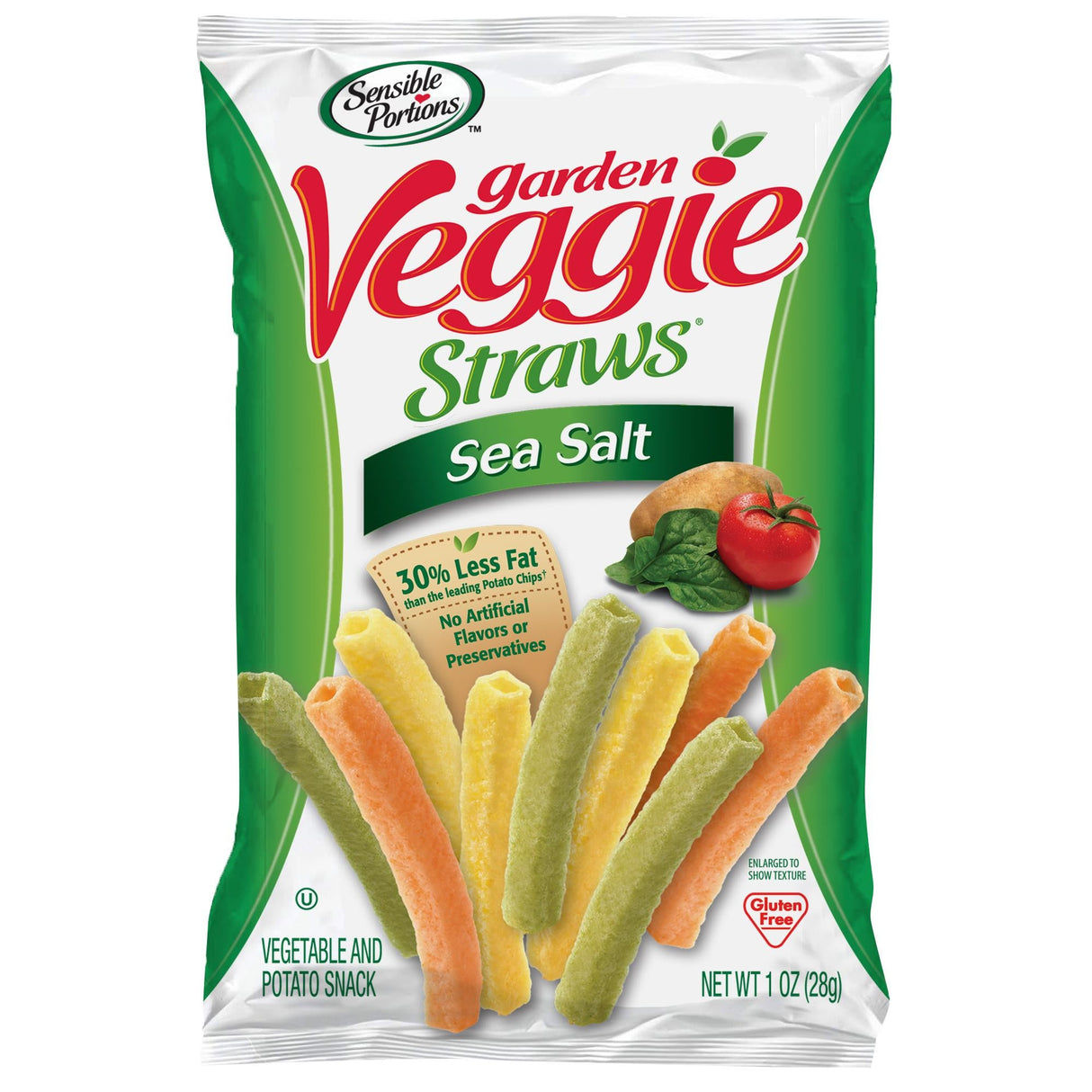 Straws, Veggie, Sea Salt, Single Serving,24 - 1 OUNCE
