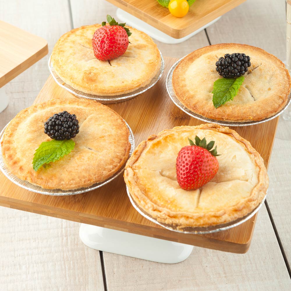 Stand, Serving, 8 Inch, Bamboo & Porcelain, 8 Linear Inch,1 - 1 EACH