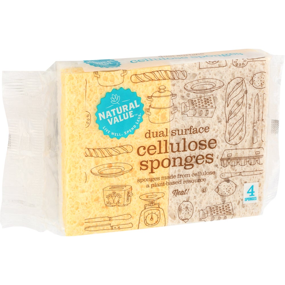 Sponges, Cellulose, Dual Surface,24 - 4 COUNT