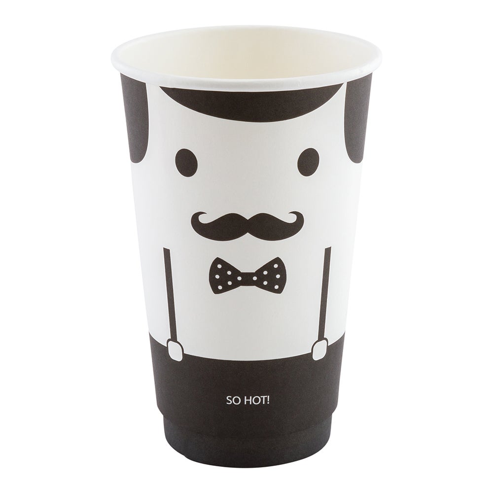Cups, Hot, 16 Ounce, Paper, Monsieur, Double Wall,1 - 500 COUNT
