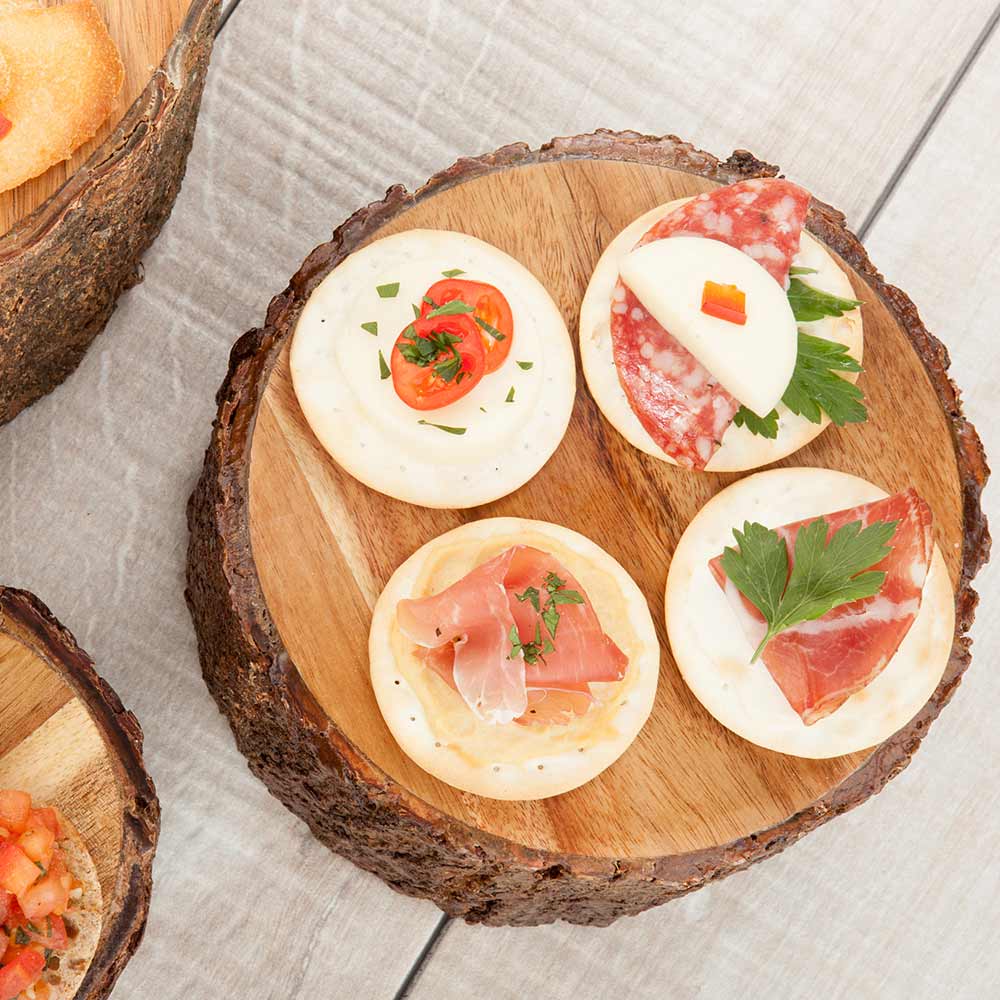 Riser, 6 x 3 Inch, Round, Acacia Wood, with Bark,1 - 1 EACH