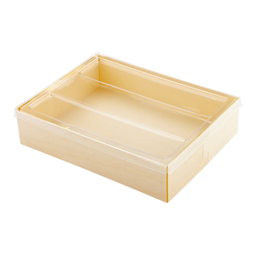 Lids, Plastic, Clear, for Taipei Short Straight Rectangular Poplar Containers,1 - 100 COUNT