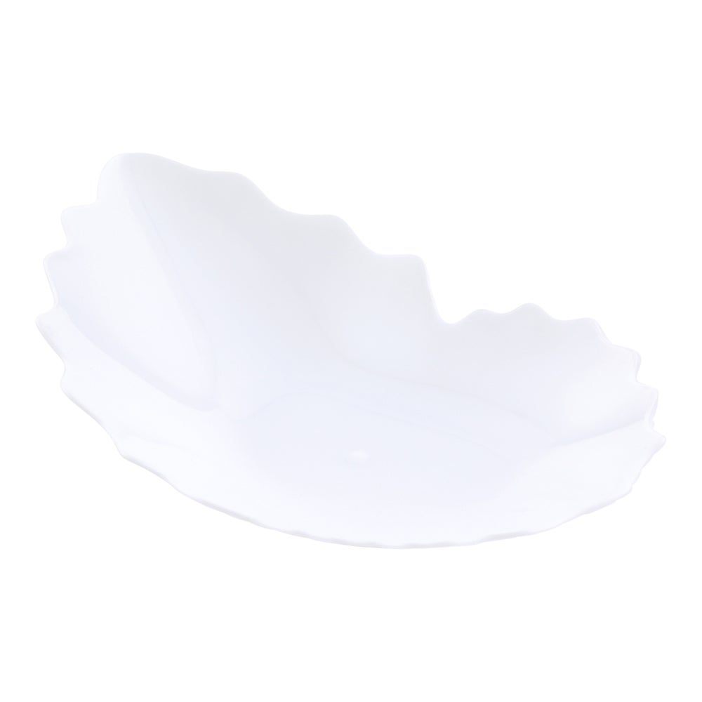 Plates, Coquille Appetizer, 3.25 Inch, Plastic, White, Scalloped-Edge, Heavyweight, 3.25 Linear Inch,1 - 100 COUNT
