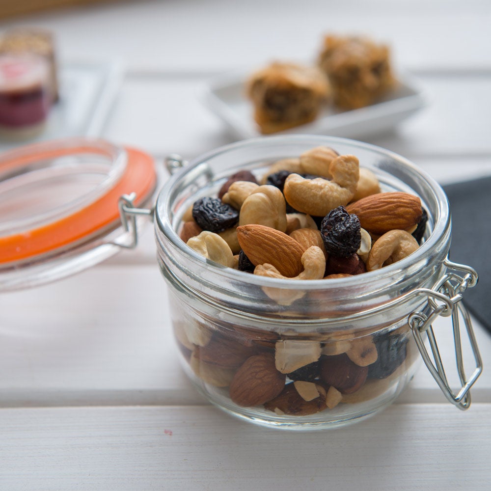 Jars, Mason, 5 Ounce, Clear, Glass, with Clamp Lid, 5 Ounce,1 - 10 COUNT